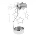 thumbnail image 1 of jifeng Christmas Decor Rotating Candle Tea Light Holder Candlestick Star, 1 of 6