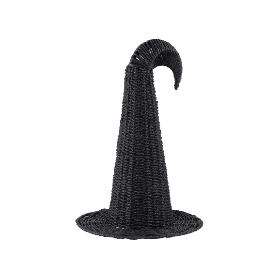SUYOLL Halloween Decorations Whimsical Black Witch Hat Resin Figurine Desktop Ornament Spooky Unique Statue For Home Office Desk Shelf Fall Party Decor