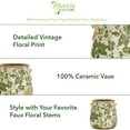 thumbnail image 2 of Nearly Natural 10" x 9.5" x 9.5" Tuscan Ceramic Green Scroll Planter, 2 of 4