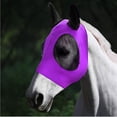 thumbnail image 2 of CHAO Máscara de caballo púrpura Máscara de vuelo de caballo Máscara repelente de mosquitos para caballos, 2 of 5