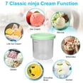 thumbnail image 4 of 4-Pack Ice Cream Pint Container, Replaces Ninja Creami Pints and Lids, Compatible with NC301 NC300 Series Ice Cream Makers, Dishwasher Safe, with 4 Ice Cream Scoops, 4 of 10