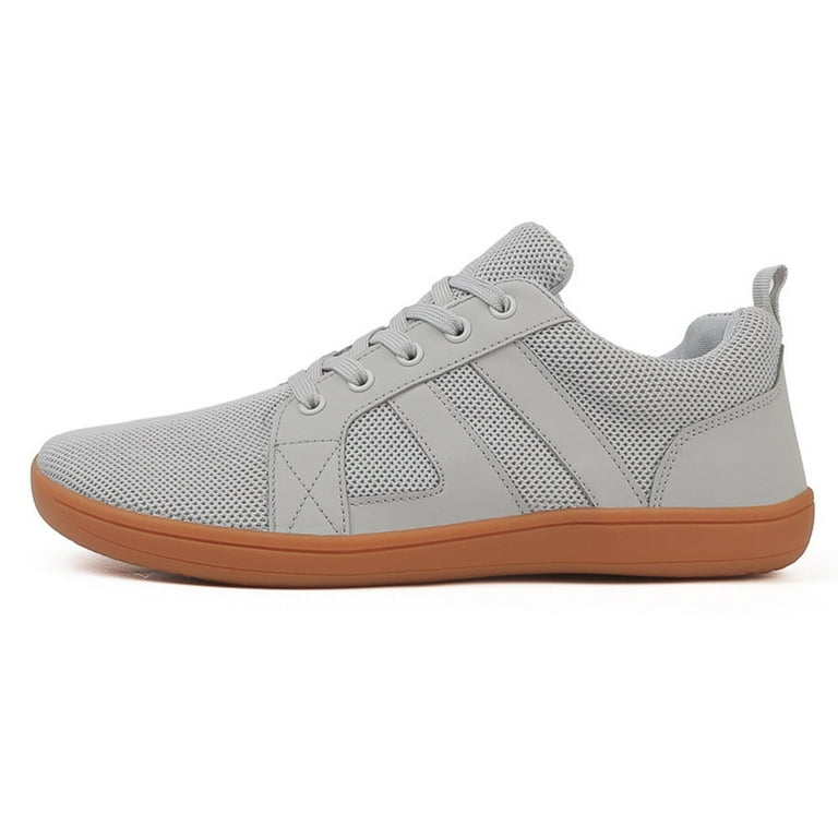 Men\'s Knit Lace-Up Slip-On Sneakers in Gray Xfvqtps Mens and Womens Walking Shoes Knit Lace up Round Toe  main image 4