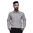 thumbnail image 1 of BESTMAN Chemise en Coton Imprimée avec Poches Col Évasé Chemise Formelle Boutonnée, 1 of 5