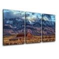 thumbnail image 3 of TISHIRON 3PCS Framed Canvas Wall Art Set,36"x24" Country Cabin Landscape Canvas Art Decor, 3 of 7