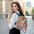 thumbnail image 6 of FORMRS Mini Backpack Purse for Women Travel Daypack Casual Shoulder Bag, Pink Floral Blooms, 6 of 7