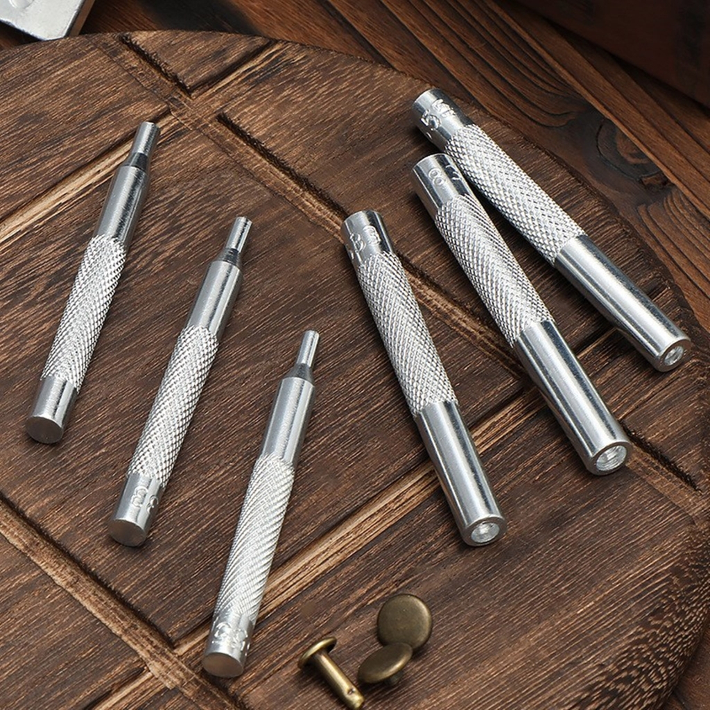 2Sets Press Studs Button Fastener Fixing Tool with Punching Tool, Installing Tool and Base for Leather Belt, Jackets