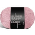 thumbnail image 2 of (3 pack) Craftbud Acrylic Yarn For Crocheting And Knitting, (370 Yards) Worsted Medium #4 Crochet Yarn For Beginners, Dusty Pink, 2 of 2