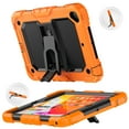 thumbnail image 2 of for iPad mini 5/mini 4 Case with PET Screen Protector + Pencil Holder + Stand + Shoulder Strap | Heavy Duty Protection 3 Layer Silicone PC Case for iPad mini 5/mini 4 | Orange+Black, 2 of 8
