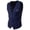 Navy, variant on Gyujnb Men Slim Fit Suit Vest V‑Neck Single Breasted Waistcoat with Fake Pockets for Business Wedding Formal Wear,Purple