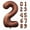 Number-2, variant on 40inch Foil Brown Number Balloon Number Balloon 0-9 Birthday Wedding Party Decoration Supplies Happy Holidays Baby Shower Gifts