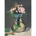 thumbnail image 2 of Lettered And Lined 15x18 Gold Ornate Wood Framed with Double Matting Museum Art Print Titled - Watercolor Pink Roses, 2 of 4