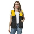 thumbnail image 4 of TOPTIE Adult Supermarket Volunteer Vest Travel Safari Multi-pocket Waistcoat-Black Yellow-S, 4 of 9