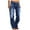 Blue-C, variant on Women Pants Clearance Women Casual Elastic Plus Loose Pocket Boot Cut Jeans Blue