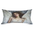 thumbnail image 4 of Pillow Case Plush Pillow Girl in White with White Wing Case standard size/King size/Queen size Bed Pillow Pillowcases, 4 of 9