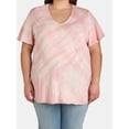 thumbnail image 4 of Terra & Sky Women's Plus Size Flutter Sleeve Top, 4 of 4
