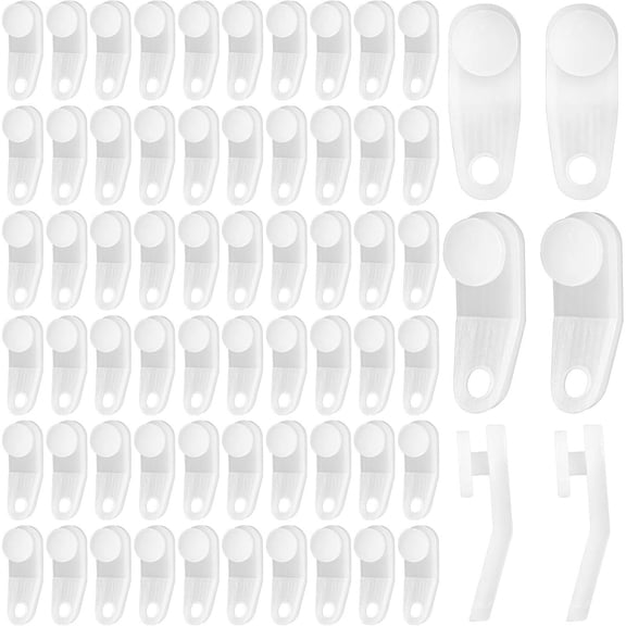 Plastic Curtain Hooks for Drapes, Curtain Track Gliders, Traverse Curtains Rod, Glider Hooks Rail Replacement for Window Door Shower Curtains