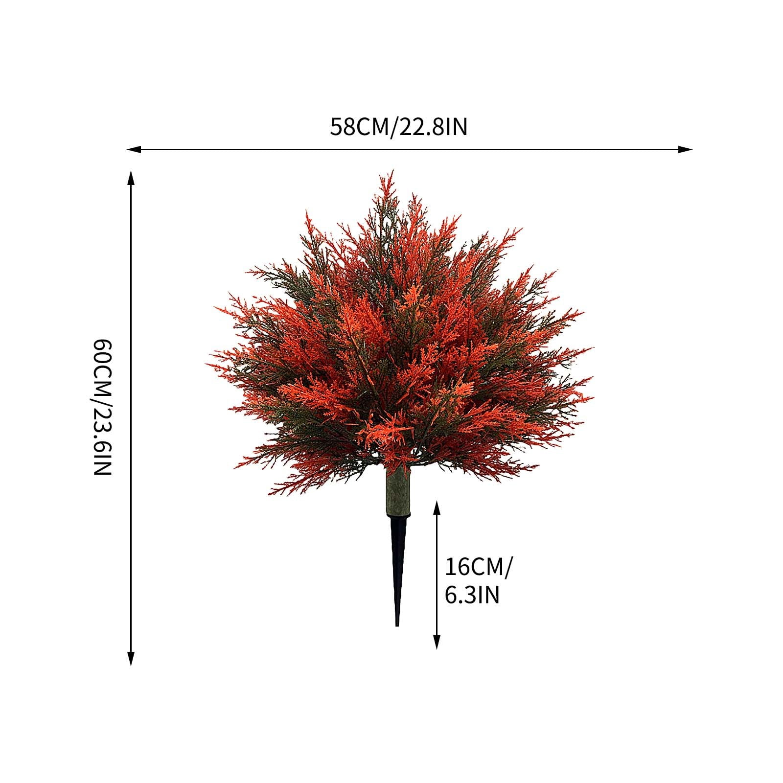Artificial Autumn Plant Balls Simulation Cedar Trees, Plastic Tree Planting Gift Decoration, Fall Fake Bushes for Yard Patio Outdoor Garden Potted Plant Decoration