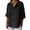 Black, variant on Cotton Linen Tops for Women Loose Fit 3/4 Sleeve Flowy Shirts Solid Color Beach Tops Skin-Friendly Tops Travel Top Summer Tunic Tops Comfy Blue M