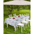thumbnail image 3 of Grey Snowflake Outdoor Tablecloth - 60x84 Inch Rectangle Dining Table Cover, Christmas Snowflake Gray White Waterproof Outdoor Table Cloth with Umbrella Hole & Zipper for Picnic/Patio/Party, 3 of 5
