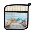 thumbnail image 1 of Betsy Drake PT155 Sirène sur Bois Rond Gauche Porte-Pot, 1 of 1