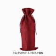 thumbnail image 3 of Tyidzon 10 Pcs Christmas Wine Bottle Gift Bags, 13.8 x 5.9 in Reusable Drawstring Fabric Pouches for Holiday Party Presents, 3 of 8