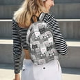 thumbnail image 2 of Geaub cats group durable canvas backpack: stylish, lightweight, and spacious with adjustable straps, 2 of 7