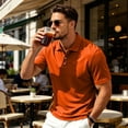 thumbnail image 5 of Fabrcox Mens Short Sleeve Polo Shirts Button Collared Men Golf Shirt Lightweight Regular Fit Outdoor Gym Athletic Shirt Men XXL, 5 of 10