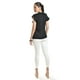 thumbnail image 3 of Blusa de manga plisada Roman Fashion/Juvenil, 10205 (Negro) negro CH, 3 of 5