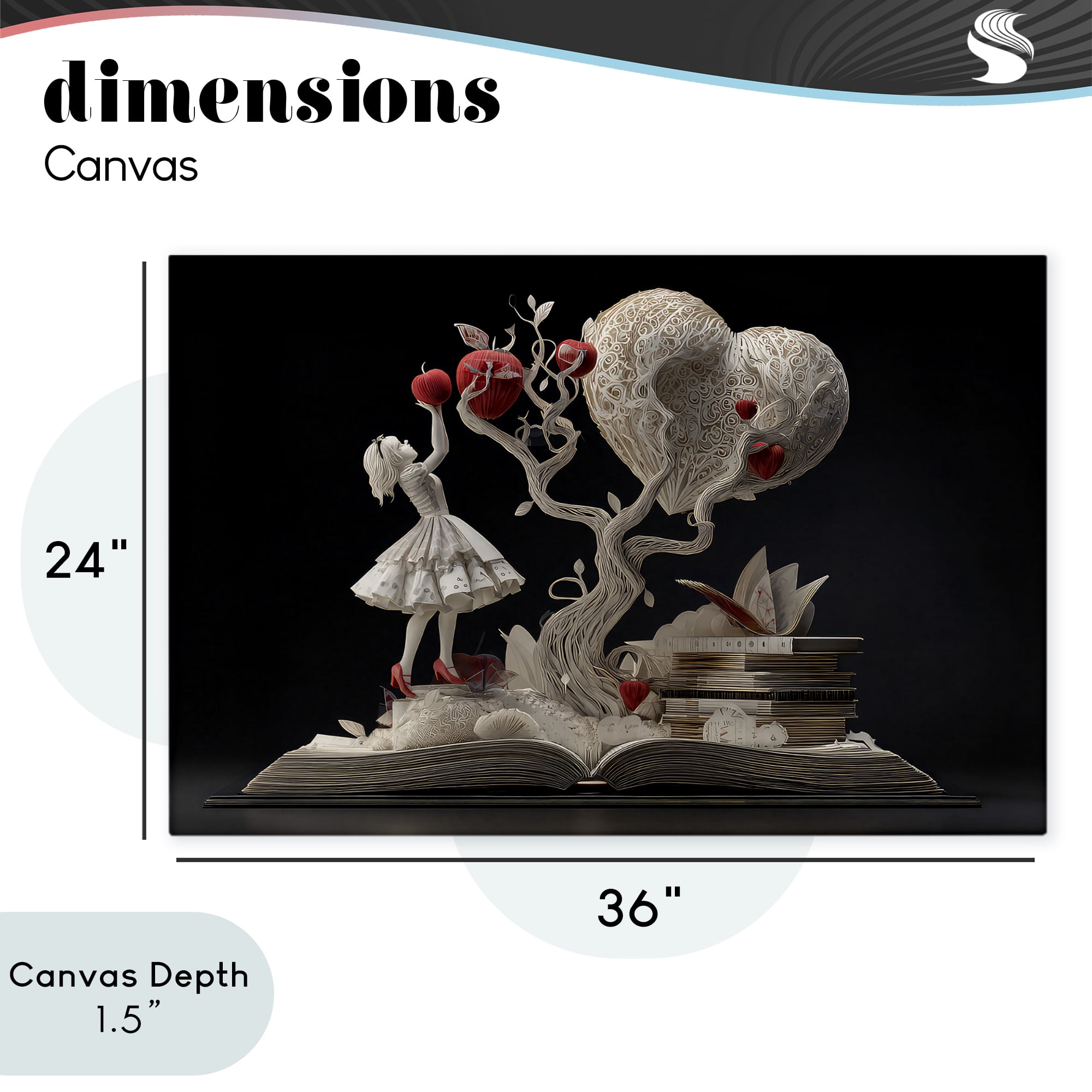 Stupell Industries Paper Sculpture Style Fairytale Canvas Wall Art, design by The Wands Want