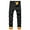 Noir, variante sur UKAP Jeans pour Hommes Taille Mi-Haute Pantalon en Denim Épaissi Pantalon Peluche Extensible Bas d'Hiver Bleu Foncé 32