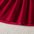 thumbnail image 6 of FYMNSI Toddler Baby Girl Velvet Long Sleeve Dress Ruffle Party Gown Dress Christmas Fall Winter Dress, 6 of 7