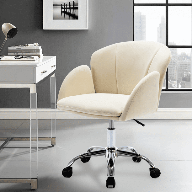 Office Desk Chair No Arms Upholstered Chairs For Computer Ergonomic With Wheels And Adjustable Height Swivel Vanity Living Room Bedroom Te481 Com Computer Ergonomic Office Chair, Upholstered Desk Chair With Arms