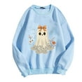 thumbnail image 3 of Hvot&aat Halloween Sweatshirts for Women Cute Ghost Reading Books Sweater Spooky Bookish Pullover Halloween Book Reader Tops, 3 of 3