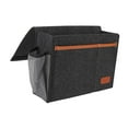 thumbnail image 2 of Bolsa de almacenamiento para mesita de noche, organizador de almacenamiento para mesita de noche, revistero multifuncional, Gris oscuro, 2 of 9