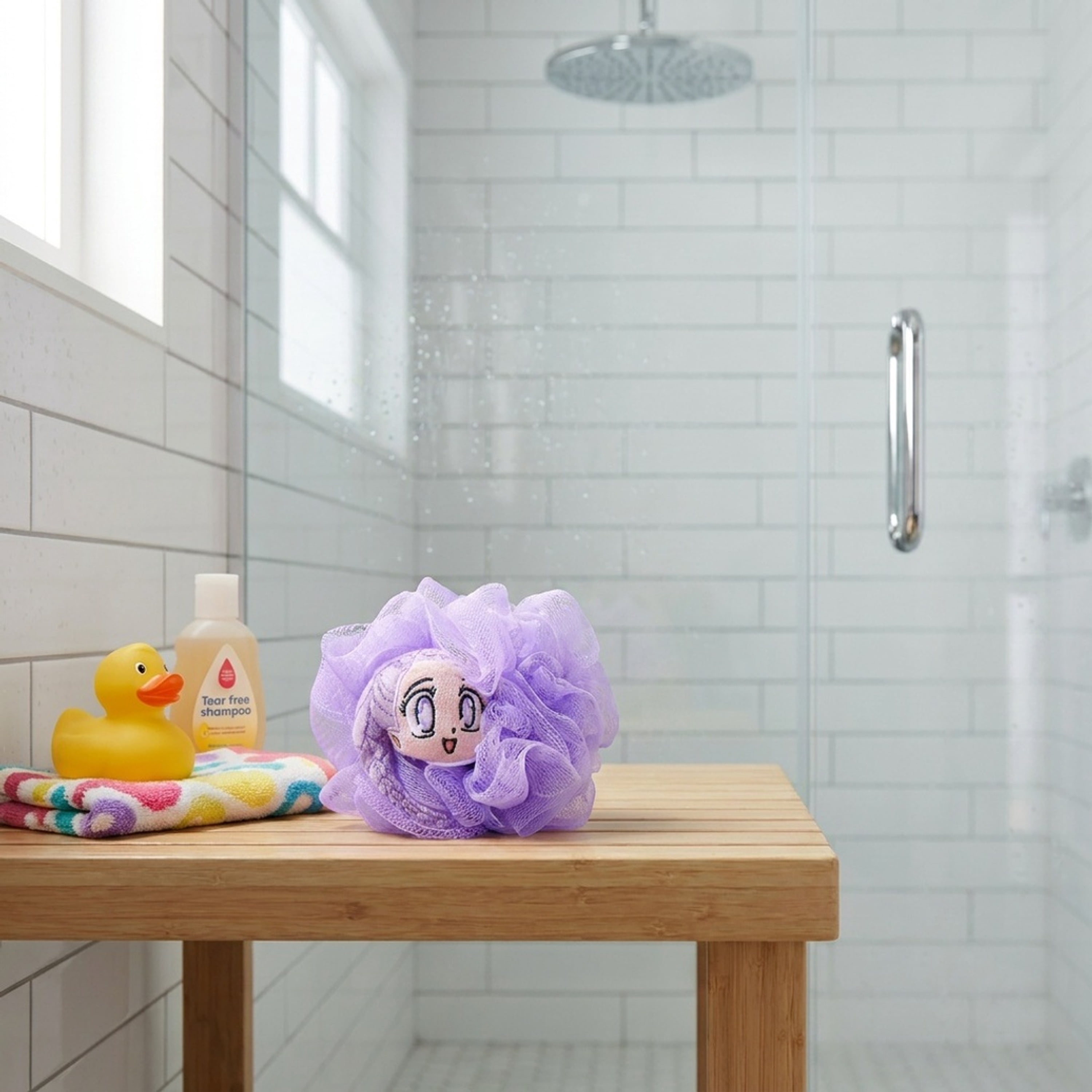 K-Pop Demon Hunters Rumi 3D Loofah, Purple, Netflix