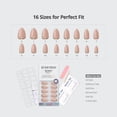 thumbnail image 5 of BTArtbox Press-On Nails - Gold End, Short Almond, Lamp-Curable, 4-Week Wear, Easy-to-Apply, 32 Count All-in-One Kit, 5 of 8