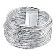 thumbnail image 3 of Pulsera para mujer, regalo, fácil de llevar, con cierre magnético, accesorios de moda, zinc. Plata, 3 of 8