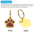 thumbnail image 4 of Unique Bargains Pendentifs Empreintes de Pattes de Chien Chat, 6 Pcs Perles de Empreinte, Rouge, 4 of 7