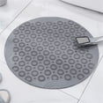 thumbnail image 2 of AYktou Bath Mat Round Non Slip Anti Mold Shower Mat 26"x26" PVC Bathroom Mat with Drain Hole Suction Cups for Shower Stall Bathroom Floor, 2 of 4