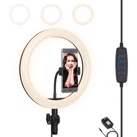 tripod light ring camera selfie holder iphone stand led phone