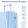 thumbnail image 2 of imerelez Hardshell Luggage, Lightweight Durable ABS Suitcases with Double Wheels, Expandable 28-inch Checked Luggage 28" (Skyblue), 2 of 7