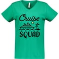 thumbnail image 3 of Inktastic Cruise Squad with Vector Cruise Ship and Palm Trees Women's V-Neck T-Shirt, 3 of 5
