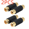 thumbnail image 3 of NATEFEMIN 2 Pcs Female to Female RCA Adapter for Audio Video Cable Conductive Extender Stable Durable for Cameras DVDs VCDs, 3 of 9