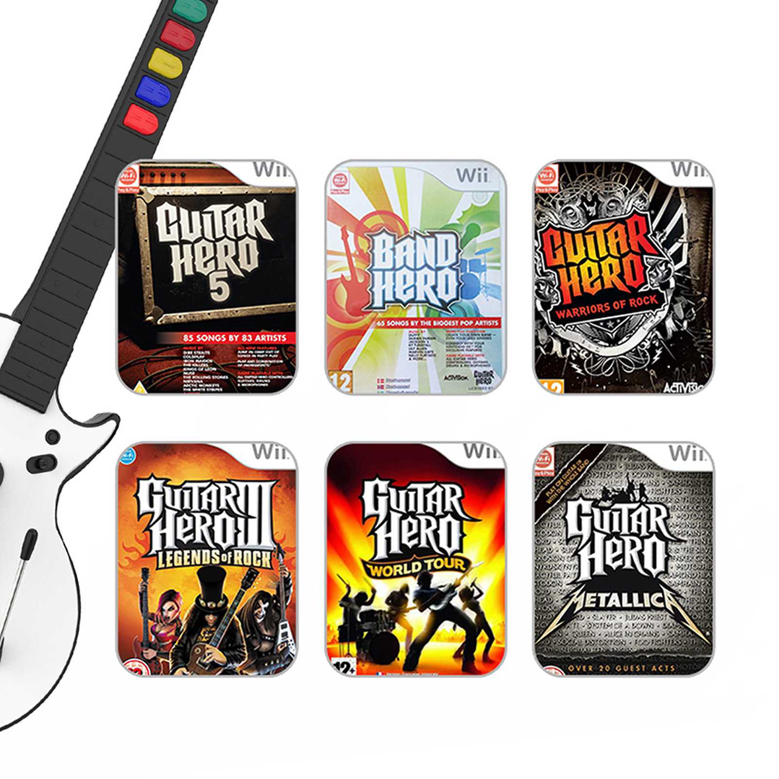 NBCP 2.4G Wireless PC/PS3 Guitar Hero Rock Band Games Guitar Controller for  PC/PS3 Platform