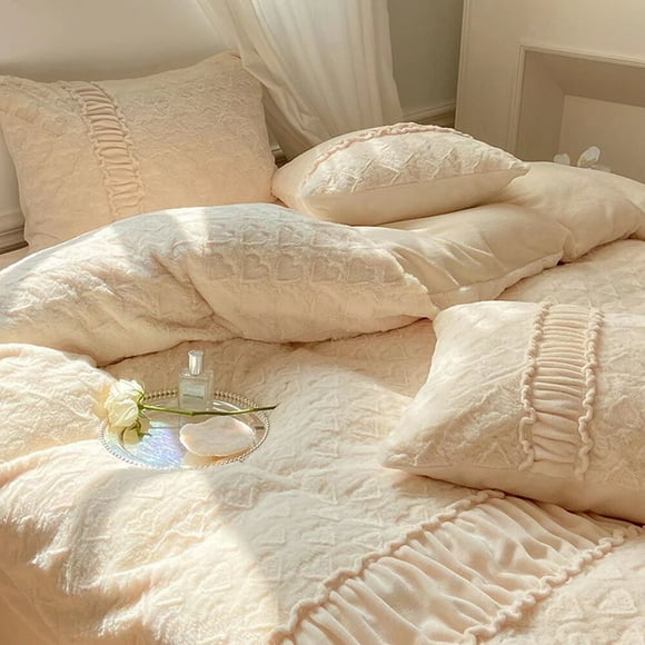 XmhyTop Bed Sheets Set, Bedding Sheets Pillowcases Kit, Twin Bed Set, Hotel Bedding, Home Decor(Apricot)