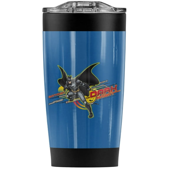 Batman Dark Knight/Knight Tech Stainless Steel Tumbler 20 oz Coffee Travel Mug/Cup, Vacuum Insulated & Double Wall with Leakproof Sliding Lid | Great for Hot Drinks and Cold Beverages