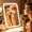 Without Base, variant on FUNTOUCH Large Makeup Vanity Mirror with Lights, 4500mAh Rechargeable Lighted Desk Makeup Mirror with 10x Magnifying Mirror,  3 Color Lighting (White)