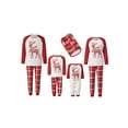 thumbnail image 3 of Christmas Family Matching Pajamas Sets Reindeer Print Shirt  Plaid Pants, 3 of 10