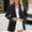 *Black, variant on Womens Fall Oversized Long Sleeve Button Open Front Suit Jackets ,Trendy Casual Work Office Blazer Suit Jackets Beige,Womens Plus M