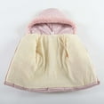 thumbnail image 4 of Toddler Winter Coat Girls Winter Coat Fleece Lined Thickened Kids Long Sleeve Hooded Jackets Coat Cotton Full Zip Hoodies Jacket Winter Down Coats Pinks 9 Months, 4 of 5